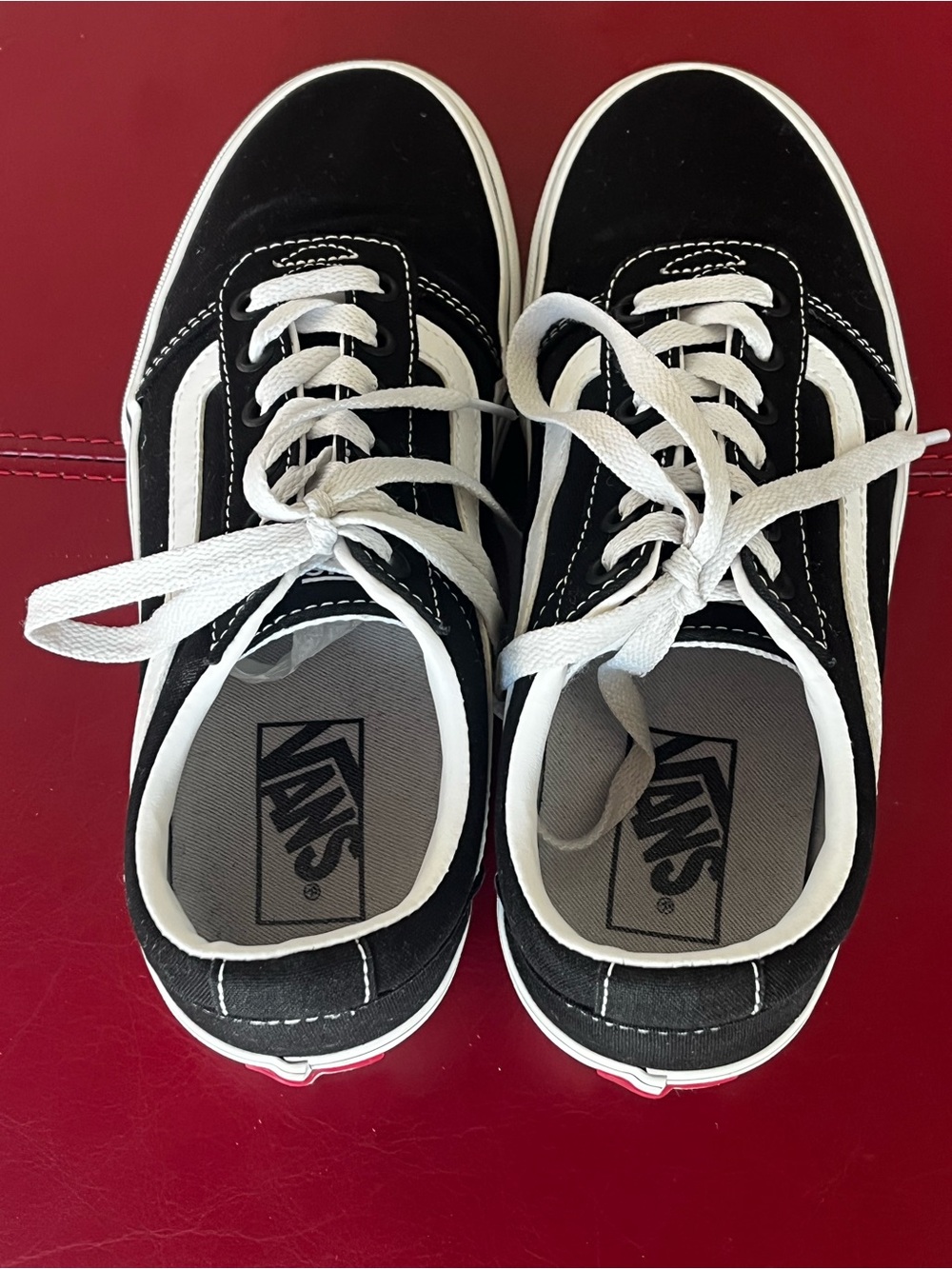 Vans Old Skool Classic Black Canvas Platform Sneaker with White Stripe Size 6.5 - Picture 5 of 9